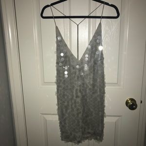 EVERYTHINGMUSTGO!! Motel rocks silver sequin dress